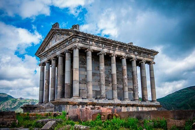 Symphony of Stones, Garni, Geghard, photo stop at Charents arch - Garni Temple: Pagan Hellenism and the Temple Built for the Sun